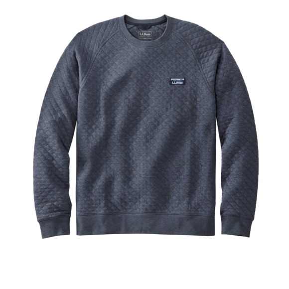 Bean Men's Quilted Crewneck Sweatshirt NEW